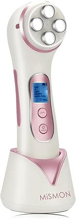 MiSMON High Frequency Facial Machine Light Theraphy Micro-Current Device, 5 in 1 Multifunctional Facial Massager for Face