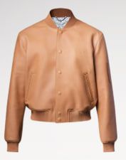 Natural leather blue-tone jacket