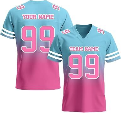 Custom Football Jersey, Personalized Name Number Team Practice Jerseys Football Game Shirt for Men Youth Women Youth