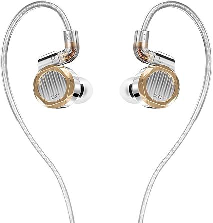 LETSHUOER DX1 11mm Dynamic Driver Earphones, HiFi in Ear Monitor IEM,Wired Earbuds IEM, Gaming Earbuds with Detachable silver-plated monocrystalline copper cable for Musician Audiophile Singer (3.5mm)