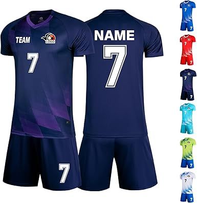 LAIFU Custom Adult Kids Soccer Jersey Set with Personalized Name Team Name Number Logo Soccer Jersey