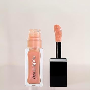 nude envie - Lip Gloss - High-Shine Finish - Moisturizing & Easy Application - Luxury Hydration - Non-Sticky Formula - With Vitamin E & Glycine Soja Oil - Vegan, Paraben-Free & Cruelty-Free - Superb