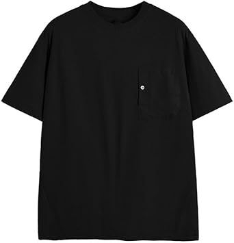 Outdoor Versatile Short Sleeves Sports Casual Round Neck T-Shirt Loose Breathable Polyester Vest with Pocket