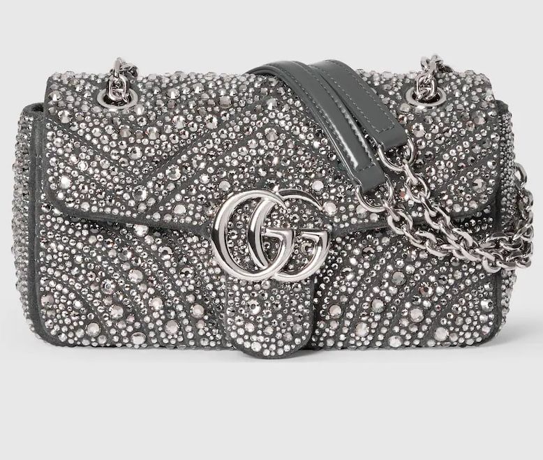 GG Marmont crystals small shoulder bag