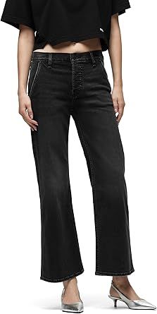 Hudson Women's Rosie High-Rise Wide Leg Ankle Jean