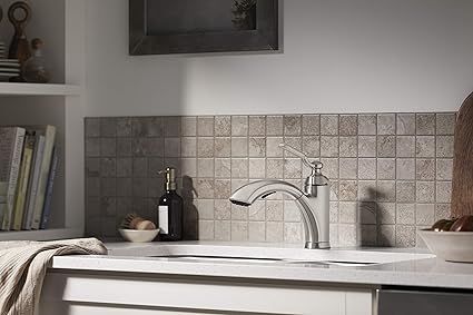 KOHLER Sterling 24273-VS Ludington Pull-Out Kitchen Sink Faucet, Single-Handle Laundry Faucet, Pull-Out Sprayer, Vibrant Stainless