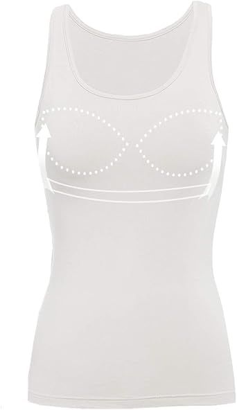 Tank Top with Built in Bra Cup for Women Casual Wide Strap Sleevless Layer Camisole Yoga Top Pack S-3XL