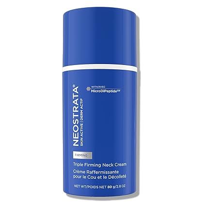 NEOSTRATA Triple Firming Neck Cream, New & Improved Formula - with MicroDiPeptide229®, NeoGlucosamine, and Bakuchiol, Fragrance-free, Oil-Free, Décolletage Rejuvenating Cream For all Skin Types, 80 g.