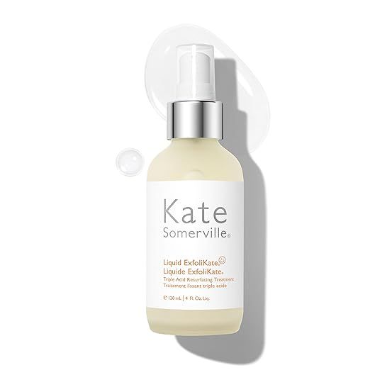 Kate Somerville Liquid ExfoliKate – Triple Acid Resurfacing Treatment, Clinically Formulated AHA Overnight Facial Exfoliator, Smooths Skin and Minimizes Pores, 4 Fl Oz
