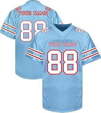 Custom Football Jerseys Personalized Shirt Stitched/Printed Name Number Fans Gift for Men Women Youth Boys