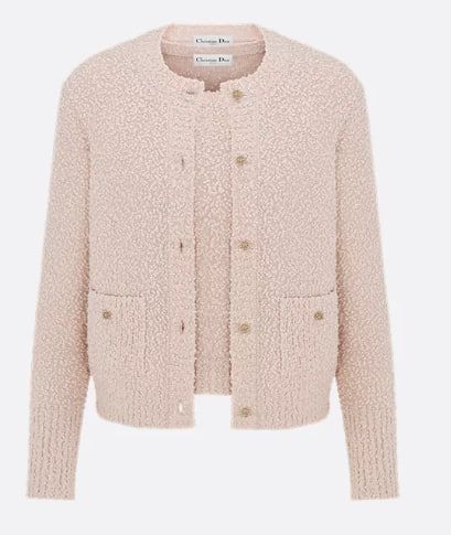Twin set Buckle knitted outfit made of cotton and wool blend in pink.