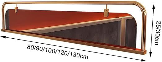 Restaurant Countertop Screen Partition Divider, Tempered Glass Privacy Screen Panels, Decorative Screen with Metal Frame, for Hotels Offices, Customizable(Color:Black,Size:130x25cm/51.2x9.8in)