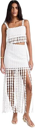 Saylor Women's Elie Fringe Midi Skirt Set