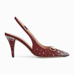 Women's slingback pump with crystal Horsebit