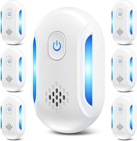 (2026 Upgraded) Ultrasonic Rodent & Pest Indoor Repeller - Stronger Driving Force, Repellent for Mouse, Mice, Rats, Roaches, Ants, Spiders, Bugs, Home Plug-in Device, 2 Mode Switching (6 Pack)