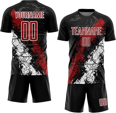 Custom Soccer Practice Jerseys Team Uniform for Men Women Youth, Personalized Sports T-Shirts and Shorts Printed