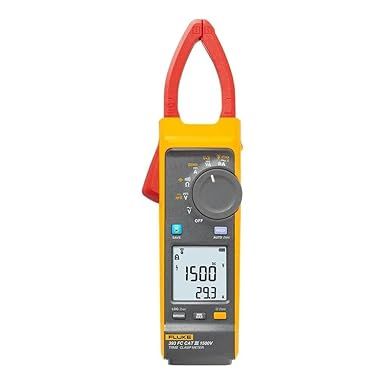 Fluke 393 FC Solar Clamp Meter, CAT III 1500 V, IP54-Rated, DC Power Measurements, Audio Polarity Indicator, Visual Continuity, Fluke Connect Software Enabled, Thin Jaw For Easy Access, Includes iFlex