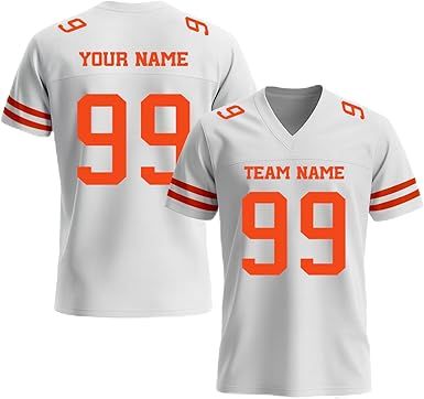 Custom Football Jersey, Personalized Name Number Team Practice Jerseys Football Game Shirt for Men Youth Women Youth