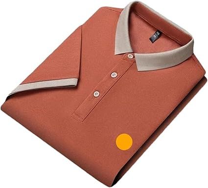 Breathable Men's Polo Shirt Solid Color Splicing Short Sleeve Running Quick Dry Mesh Fabric Moisture-Wicking Comfortable Top