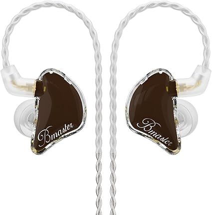 BASN in Ear Monitor Headphones, Triple Driver IEM Earphones with Powerful Bass, Noise Isolation HiFi Stereo Wired Earbuds for Musicians Singers Drummers (Earth)