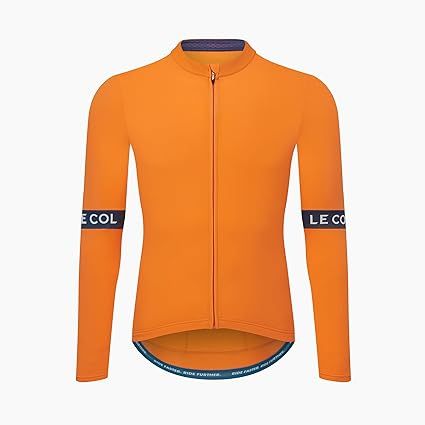 LE COL Men’s Sport Long Sleeve Jersey | Zip Closure Cycling Shirt | Rear Pockets, Sustainable Construction, Relaxed Fit