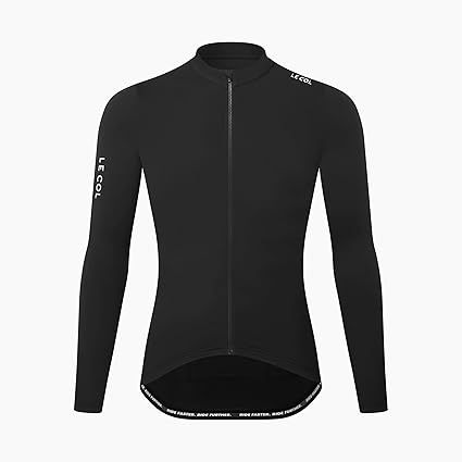LE COL Men’s Pro Long Sleeve Jersey | Breathable Cycling Shirt | Rear Pockets, Force Lycra Construction, Zip Closure