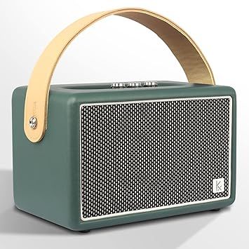 KONEX Bluetooth Speaker, Vintage Bluetooth Speaker, Portable Bluetooth Speaker, Equipped with Bluetooth 5.1, Home Bluetooth Speaker, 20H Long Playtime, Ideal for Kitchen, Bedroom, Office