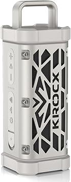 TRAVOR All-Aluminum Magnetic Outdoor Speaker, Rugged Metal Body Portable Wireless Speaker, 45W, Deep Bass, IP68 Waterproof, BT TWS Pairing for Camping, Golf Cart & Beach (Cloud Dancer Metallic)