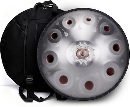 "SINGOFIRE" Premium Handpan Drum, Print Handpan Drums for Adults, 22-Inch 432Hz 10 Notes D Minor Kurd Handpan, Celestial Bloom Collection - Golden Eye Nebula