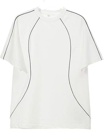 Casual Loose Round Neck T-Shirt Fashionable Breathable Cotton Blend Hood Short Sleeves Outdoor Sports Versatile Vest