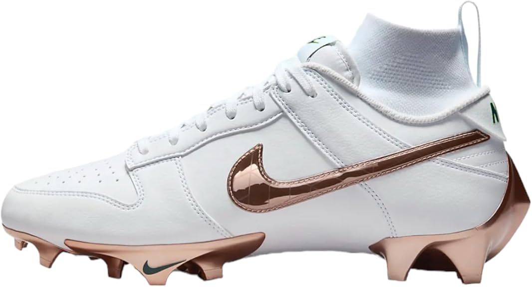 Nike Vapor Edge Dunk Cleats Men's Football Cleats White/Rose Gold-White FN6721-100 12.5