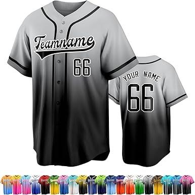 Custom Baseball Jersey Personalized Team Uniforms for Men Women Boys and Girls Add Your Name Number or Logo