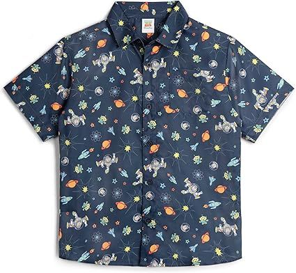 Disney Toy Story Mickey Mouse Cars Nightmare Before Christmas Button Down Shirt Toddler to Big Kid