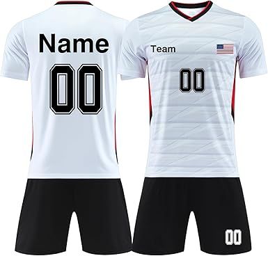 Personalized Soccer Team Uniform for Adult Kid Custom Soccer Jersey and Shorts with Name Number Logo