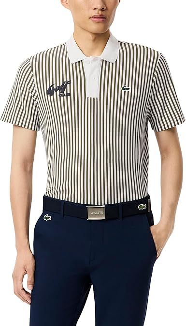 Lacoste Men's Heat Regulating Striped Golf Polo