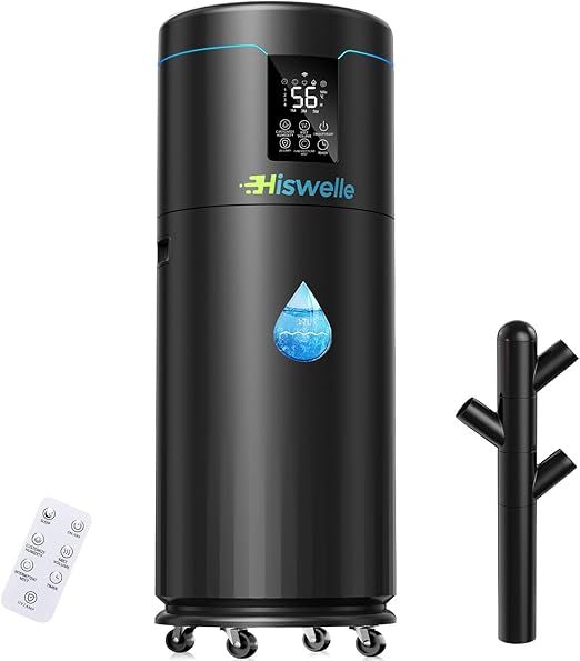Large Humidifiers for Bedroom, 4.5 Gal Cool Mist Humidifier for Large Room Whole House with Remote Control, 800mL/h Output, 48H Runtime, Auto Humidistat, Wheels, Timer, Essential Oil Tray