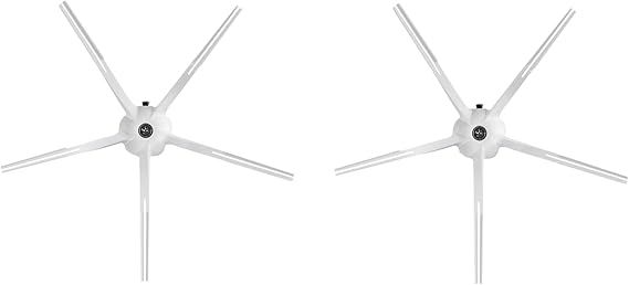 Roborock Silicone Side Brushes (2 Pack) for Q5, Q7, Q8, Q Revo, E, S4, S5, S6, S7, S7MaxV, S8 Robot Vacuums, White