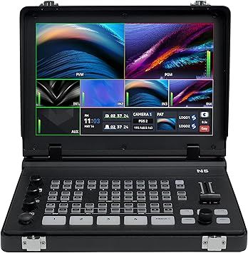 SPROLINK NeoLIVE N5/N5S 5 Input Channels Video Streaming switcher Laptop Design with 10.1inch Screen, with Dual 4k inputs, Support MV and PGM outputs (Neolive N5)
