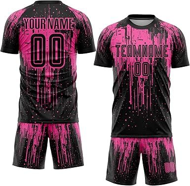 Custom Soccer Practice Jerseys Team Uniform for Men Women Youth, Personalized Sports T-Shirts and Shorts Printed