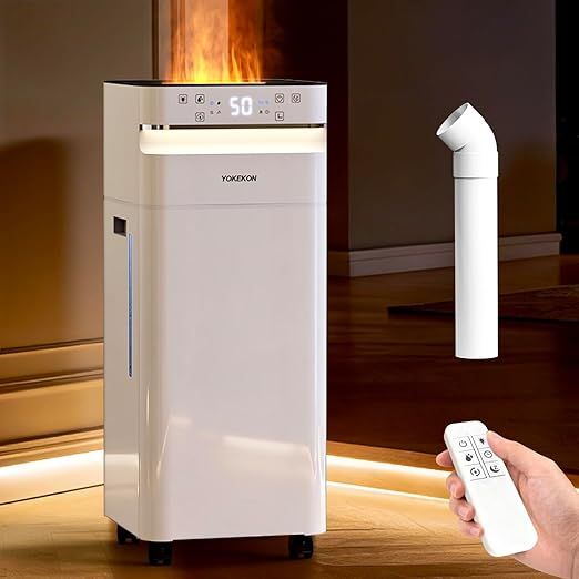 YOKEKON Humidifier Large Room 22L/5.8gal, 2500sq.ft Whole House Humidifiers for Home, Large Humidifier for Bedroom, Cool Mist Humidifiers for Bedroom Living Room Plants Office Commercial Area, White