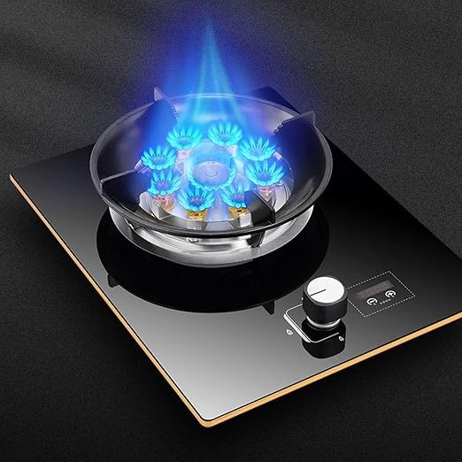 Tempered Glass Stove Gas Cooker - Portable Gas Stove, Easy To Clean Home Kitchen Burner, Tabletop And Flush-mounted Gas Ranges, Camping Gas Stove Kitchenware With Timer Function(Size:LPG)