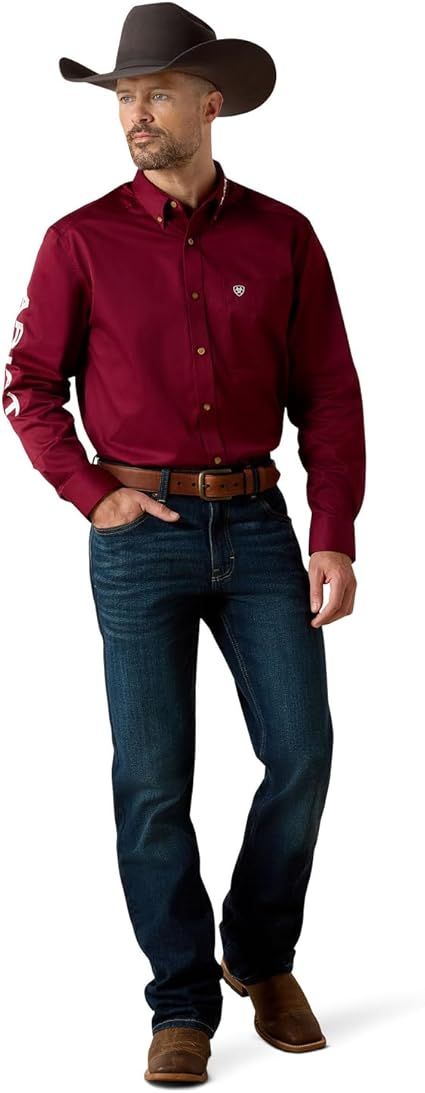Ariat Mens Team Logo Twill Classic Fit Shirt