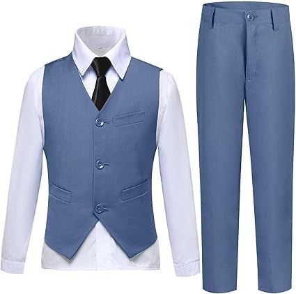 Boys Suits Toddler Formal Suit Set Kids Ring Bearer Outfit for Teen Boys Wedding Tuxedo Communion Dress Clothes