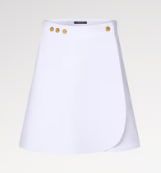Technical jersey wrap mini skirt