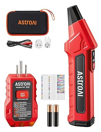 AstroAI Circuit Breaker Finder with GFCI Outlet Tester, Electrical Tester Tool for Home/Workshop Circuit Tracing, Quickly Locates Breakers with Indicators