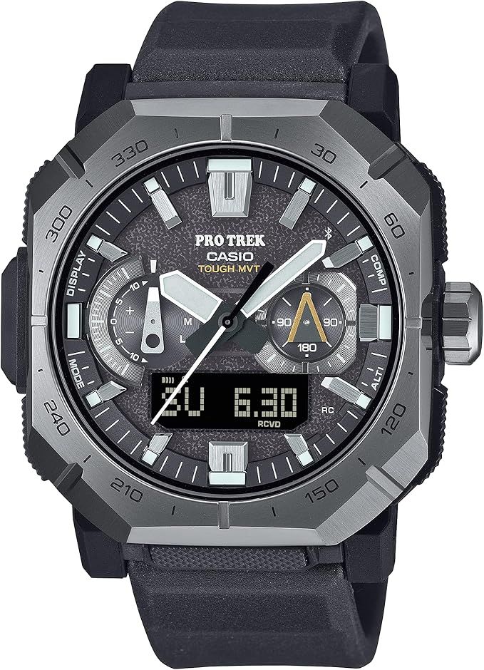Casio Pro Trek PRW-B1000 Series | Men’s Digital Watch | Black | Tough Solar | 100M WR | World Time | Timer | Auto Calendar | Multi Alarms | LED Backlighth Solar Environmentally Friendly Bio-Based Resin Analog / Digital Watch PRW-B1000-1CR