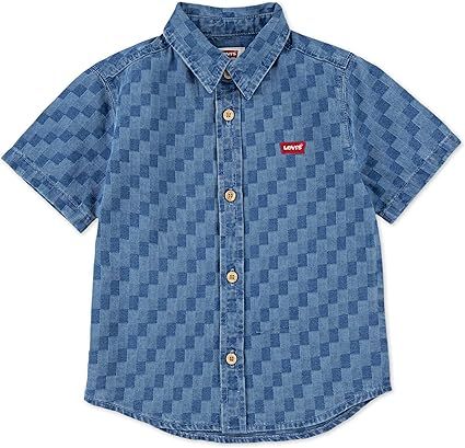 Levi's Boys' Short Sleeve Woven Button Up Shirt