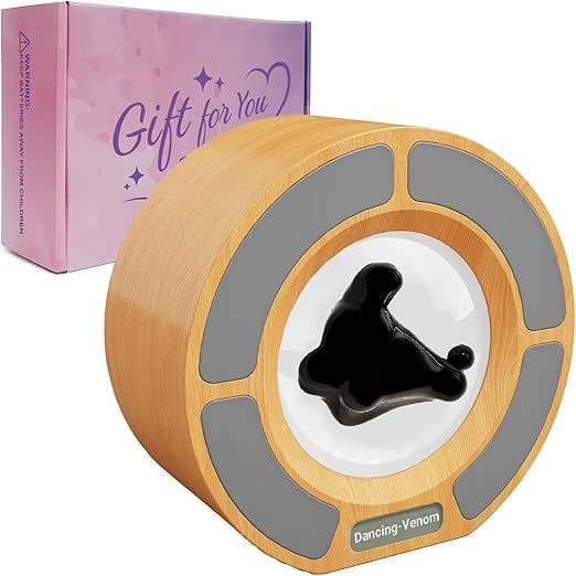 Ferrofluid Sound Visualizer, Dancing Ferrofluid Speaker Music Mate, Audio Visualizer Desk Art with Lamp, Valentines Day Gifts for Her/Him - Desk, Bedroom & Office Display (No Speaker) (Loop Tube)
