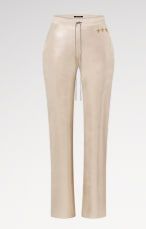 Metallic silk knit jogging pants