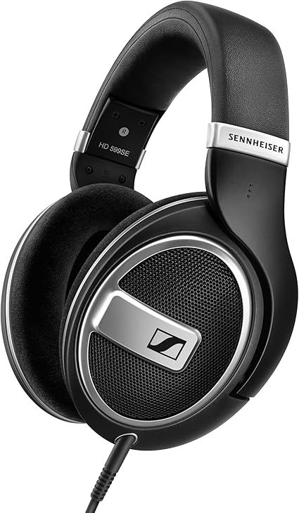 Sennheiser HD 599 SE Open-Back Headphones, Premium Design, Natural Balanced Audio, Comfortable Fit, Wired Headphones for Music, Gaming, School, Work, Black